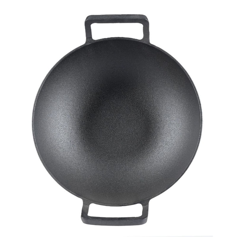 Frigideira de ferro fundido wok, Ф36 | Frigideira de ferro fundido plana | Frigideira de ferro fundido |
