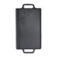 Chapa de grelhar em ferro fundido dupla face, 33x20 cm | Placa de ferro fundido |  |