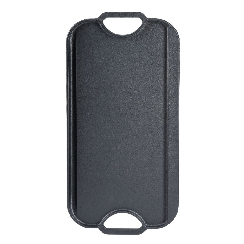 Chapa de grelhar em ferro fundido dupla face, 51x26 cm | Placa de ferro fundido Chapa de grelhar em ferro fundido dupla face, 51x26 cm | Placa de ferro fundido | |
