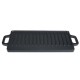 Chapa de grelhar em ferro fundido dupla face, 33x20 cm | Placa de ferro fundido |  |