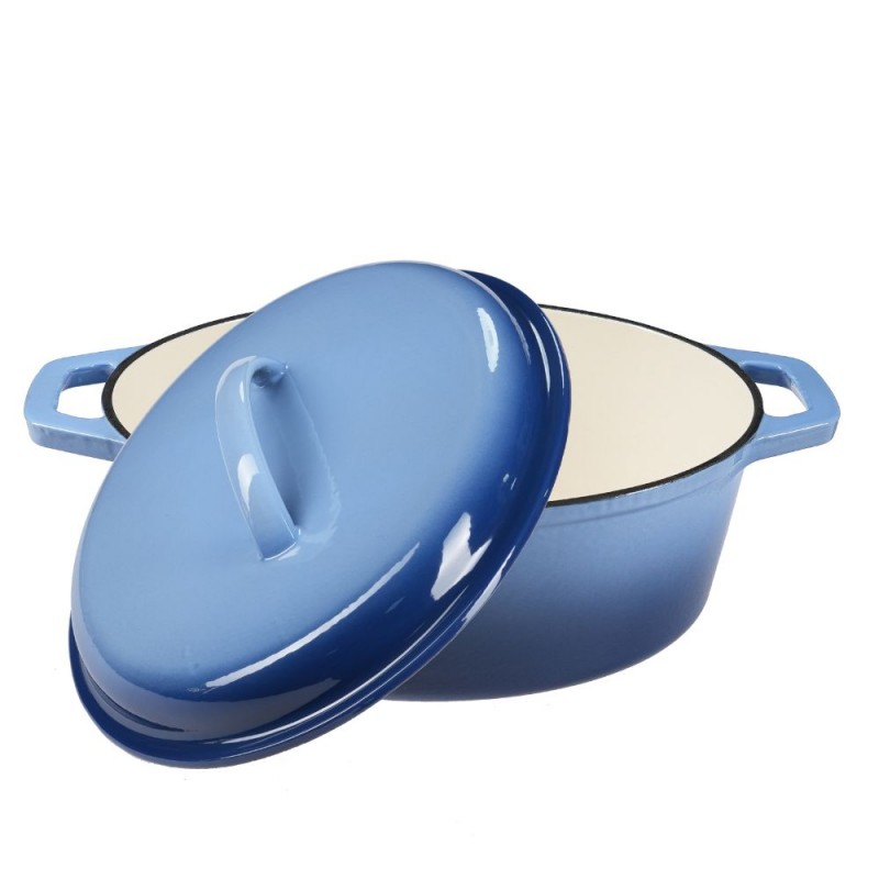 Panela em ferro fundido esmaltado, Azul, oval, 33x27см - Produtos para comparar