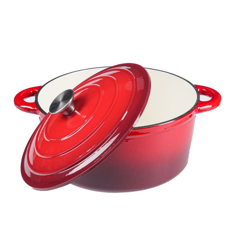 Panela em ferro fundido esmaltado, Vermelho, Ф22 - Produtos para comparar