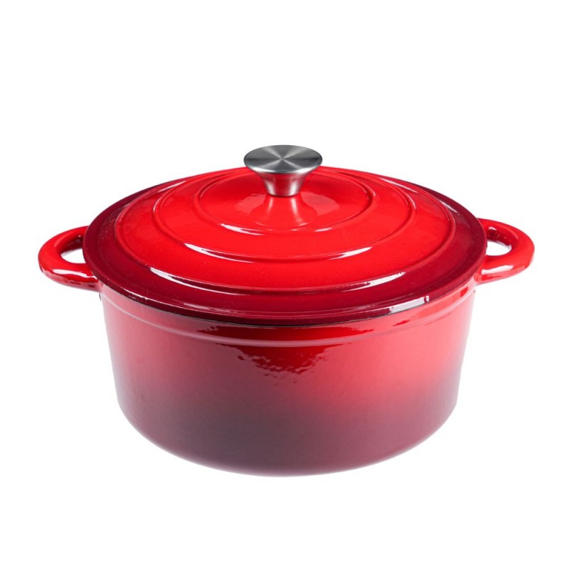 Panela em ferro fundido esmaltado, Vermelho, Ф22 - Produtos para comparar