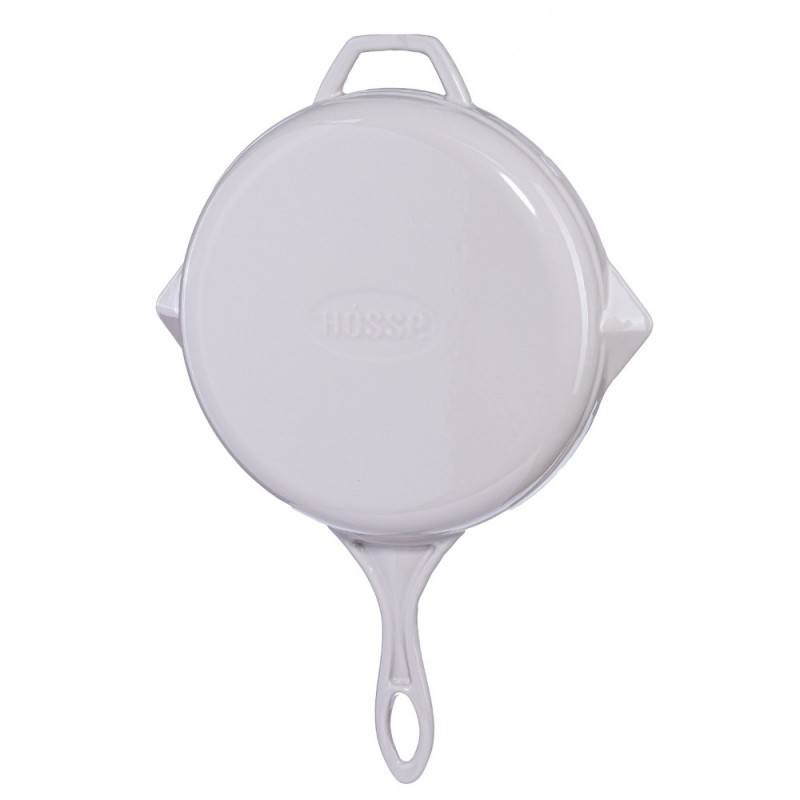 Frigideira de ferro fundido esmaltada Hosse, Ivory, Ф28cm | Frigideira de ferro fundido plana Frigideira de ferro fundido esmaltada Hosse, Ivory, Ф28cm | Frigideira de ferro fundido plana | Frigideira de ferro fundido |