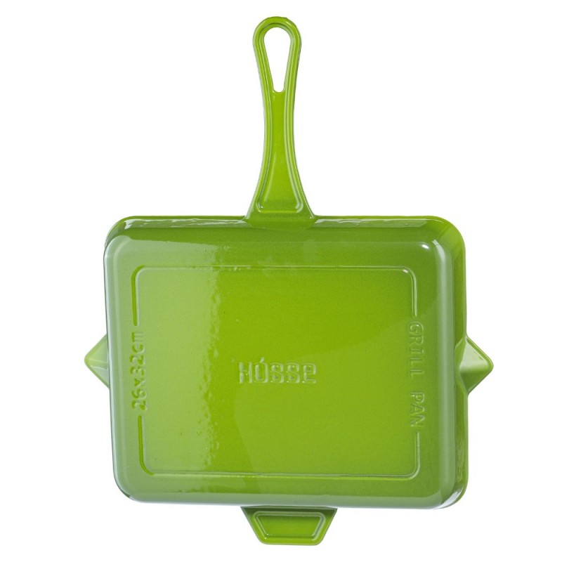 Frigideira de grelha em ferro fundido esmaltada Hosse, Bamboo, 26x32cm | Frigideira de grelha em ferro fundido Frigideira de grelha em ferro fundido esmaltada Hosse, Bamboo, 26x32cm | Frigideira de grelha em ferro fundido | Frigideira de ferro fundido |