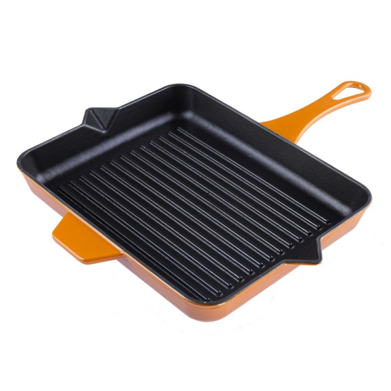 Frigideira de grelha em ferro fundido esmaltada Hosse, Dijon, 26x32cm - Produtos para comparar