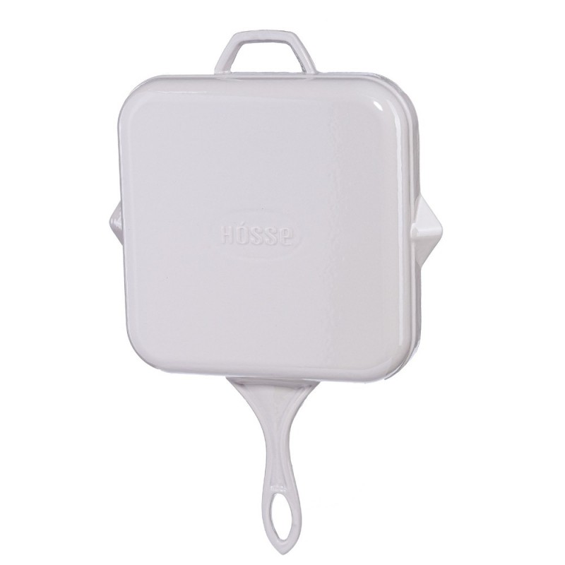 Frigideira de grelha em ferro fundido esmaltada Hosse, Ivory, 28x28cm | Frigideira de grelha em ferro fundido Frigideira de grelha em ferro fundido esmaltada Hosse, Ivory, 28x28cm | Frigideira de grelha em ferro fundido | Frigideira de ferro fundido |