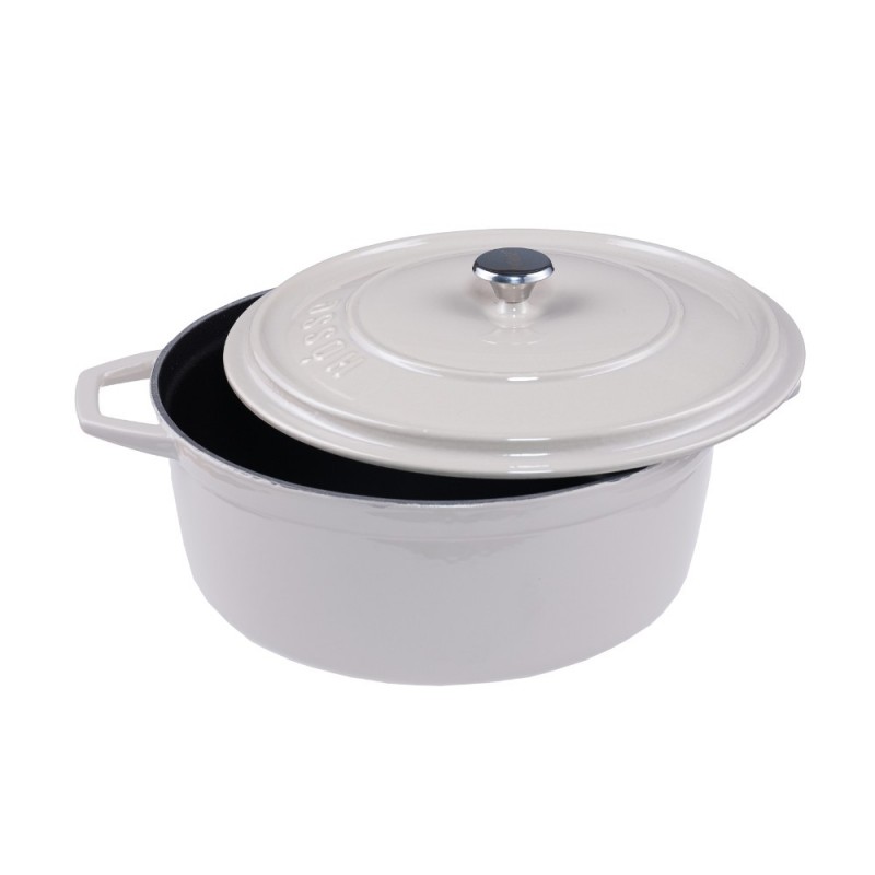 Panela funda de ferro fundido Hosse, Ivory, Ф24 - Produtos para comparar