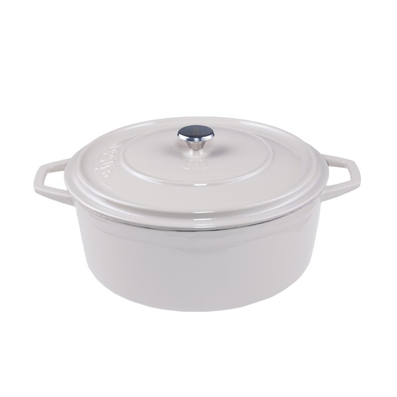 Panela funda de ferro fundido Hosse, Ivory, Ф24 - Produtos para comparar